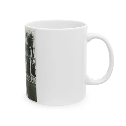 Terry Moore #703 - 8x10 1-Piece Swimsuit B&W Cheesecake Vintage Pin-Up Photo (Vintage Female Icon) White Coffee Mug-Go Mug Yourself