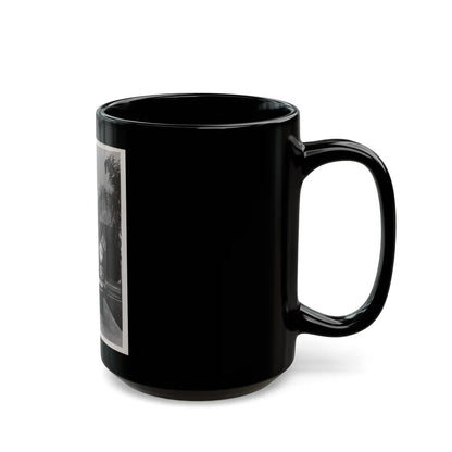 Terry Moore #704 - 8x10 1-Piece Swimsuit B&W Cheesecake Vintage Pin-Up Photo from Early 50's (Vintage Female Icon) Black Coffee Mug-Go Mug Yourself