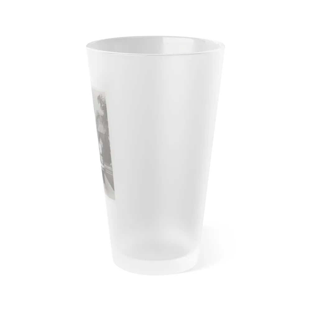 Terry Moore #704 - 8x10 1-Piece Swimsuit B&W Cheesecake Vintage Pin-Up Photo from Early 50's (Vintage Female Icon) Frosted Pint Glass 16oz-Go Mug Yourself