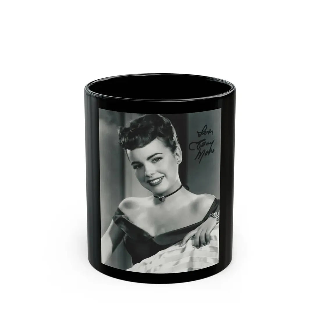 Terry Moore #708 (Vintage Female Icon) Black Coffee Mug 11oz - Go Mug Yourself