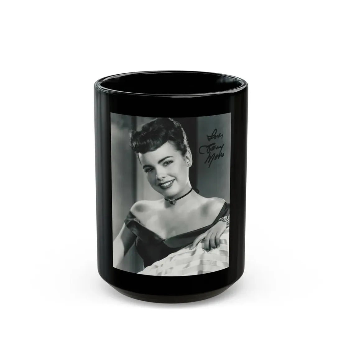 Terry Moore #708 (Vintage Female Icon) Black Coffee Mug 15oz - Go Mug Yourself