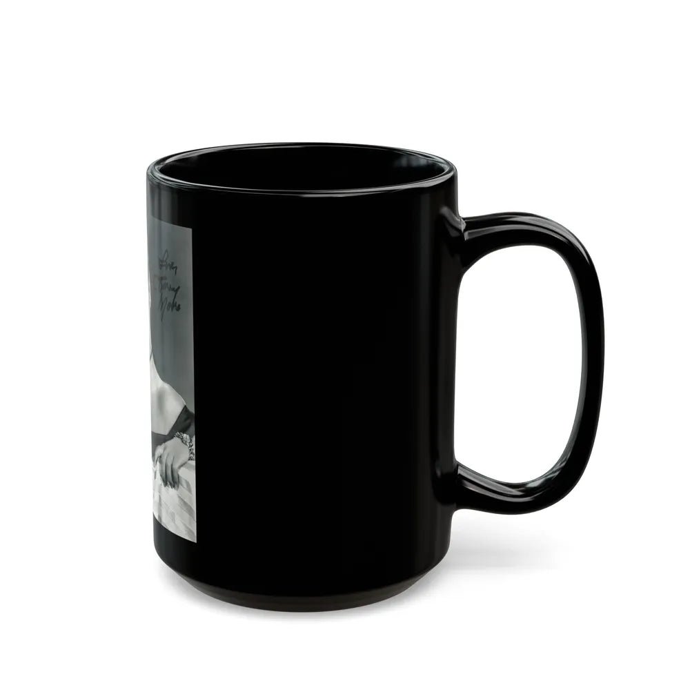 Terry Moore #708 (Vintage Female Icon) Black Coffee Mug-Go Mug Yourself