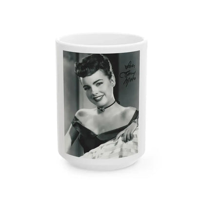 Terry Moore #708 (Vintage Female Icon) White Coffee Mug 15oz - Go Mug Yourself