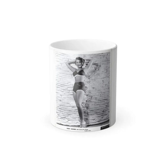 Terry Moore #709 - 8x10 1953 2-Piece B&W Full Body Swimsuit Cheesecake Photo from 20th Century Fox Photo Shoot1 (Vintage Female Icon) Color Changing Mug 11oz Default Title - Go Mug Yourself