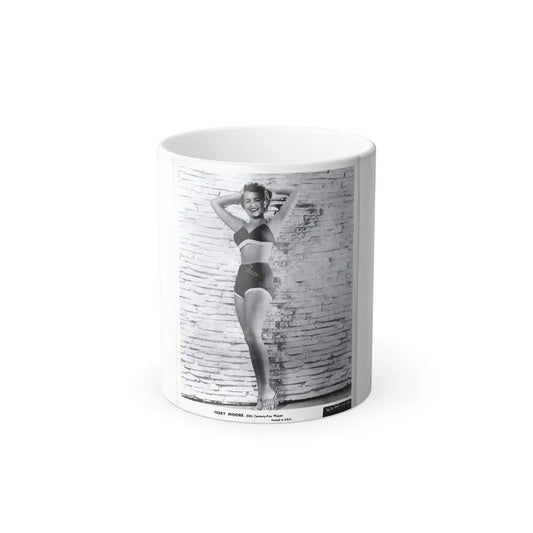 Terry Moore #709 - 8x10 1953 2-Piece B&W Full Body Swimsuit Cheesecake Photo from 20th Century Fox Photo Shoot1 (Vintage Female Icons) Color Changing Mug 11oz-Go Mug Yourself