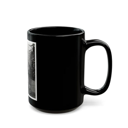 Terry Moore #710 - Vintage 1953 2-Piece B&W Full Body Swimsuit Cheesecake Photo (Vintage Female Icon) Black Coffee Mug-Go Mug Yourself