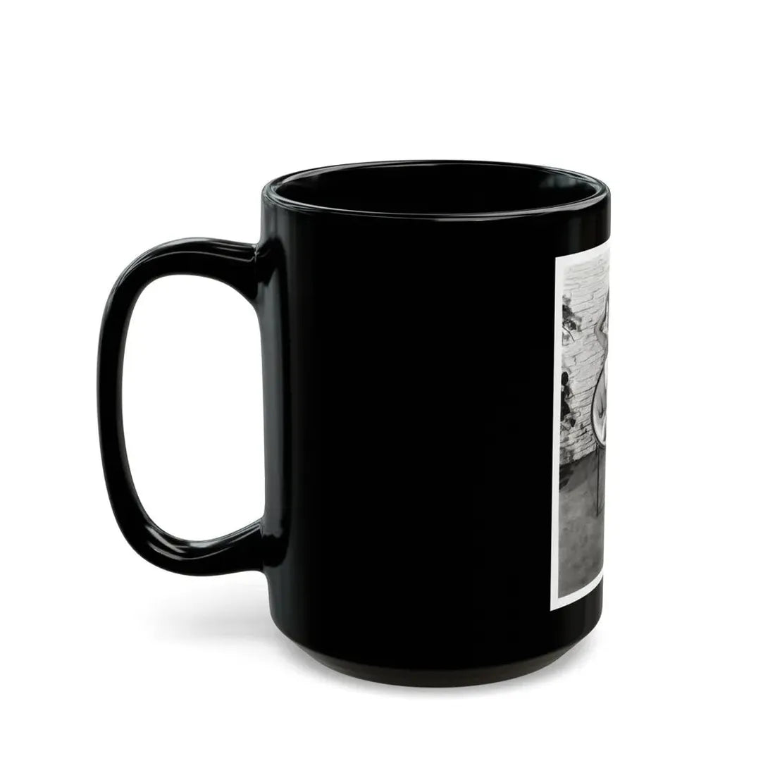 Terry Moore #710 - Vintage 1953 2-Piece B&W Full Body Swimsuit Cheesecake Photo (Vintage Female Icon) Black Coffee Mug - Go Mug Yourself