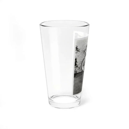 Terry Moore #710 - Vintage 1953 2-Piece B&W Full Body Swimsuit Cheesecake Photo (Vintage Female Icon) Pint Glass 16oz - Go Mug Yourself