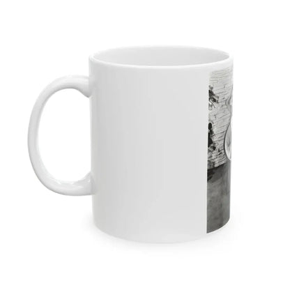 Terry Moore #710 - Vintage 1953 2-Piece B&W Full Body Swimsuit Cheesecake Photo (Vintage Female Icon) White Coffee Mug - Go Mug Yourself