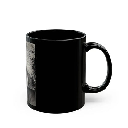 Terry Moore #711 - Vintage 1953 2-Piece B&W Full Body Barefoot Swimsuit Cheesecake Photo from 20th Century Fox Photo Shoot (Vintage Female Icon) Black Coffee Mug - Go Mug Yourself