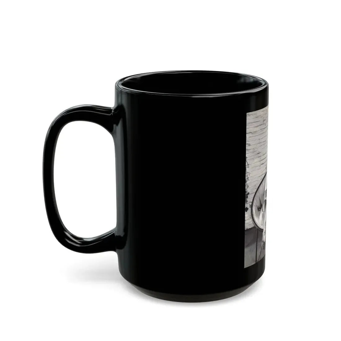 Terry Moore #711 - Vintage 1953 2-Piece B&W Full Body Barefoot Swimsuit Cheesecake Photo from 20th Century Fox Photo Shoot (Vintage Female Icon) Black Coffee Mug - Go Mug Yourself