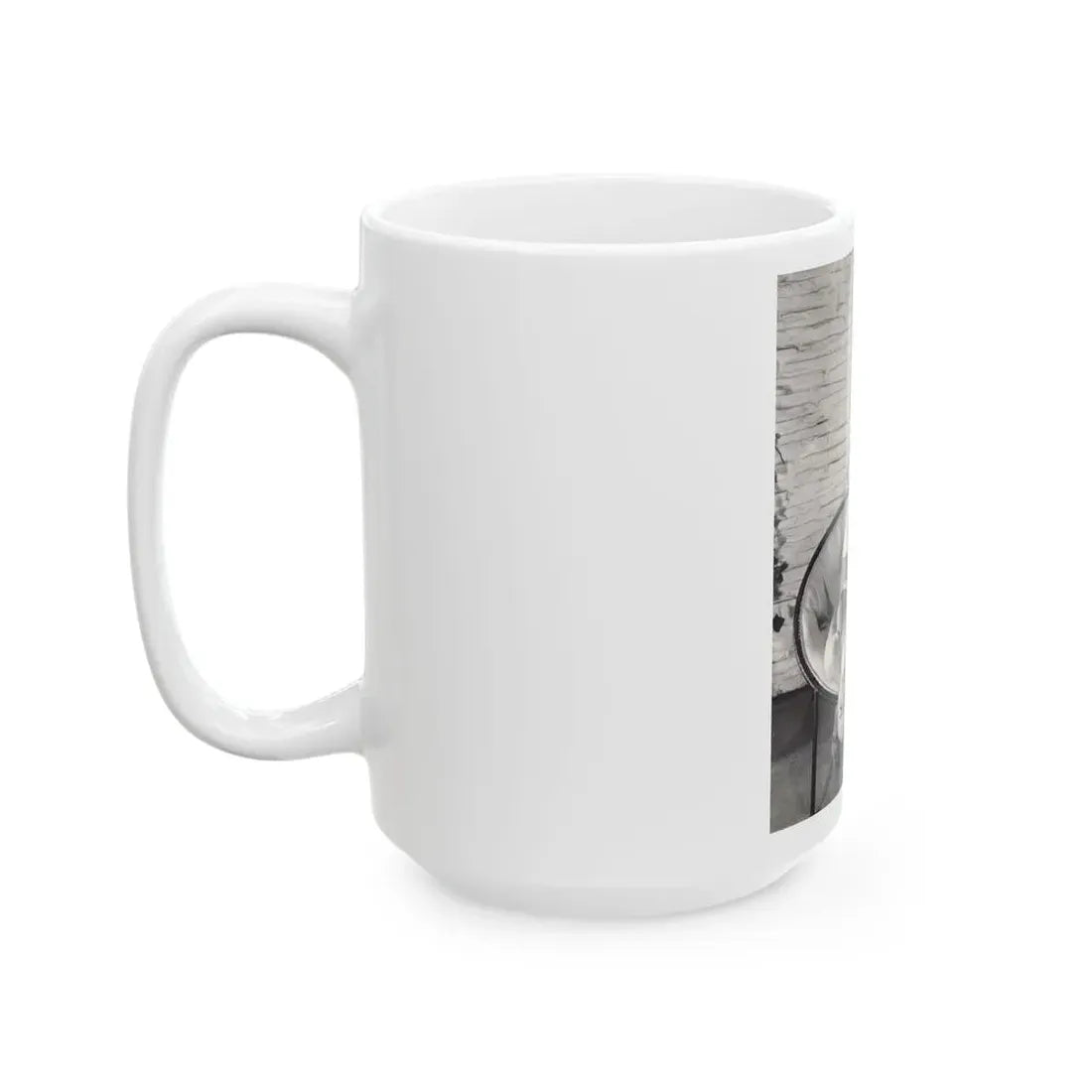 Terry Moore #711 - Vintage 1953 2-Piece B&W Full Body Barefoot Swimsuit Cheesecake Photo from 20th Century Fox Photo Shoot (Vintage Female Icon) White Coffee Mug - Go Mug Yourself