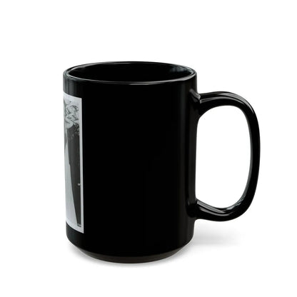Terry Moore #712 - Vintage 1953 1-Piece B&W Full Body Swimsuit Cheesecake Photo as 8x10 (Vintage Female Icon) Black Coffee Mug-Go Mug Yourself