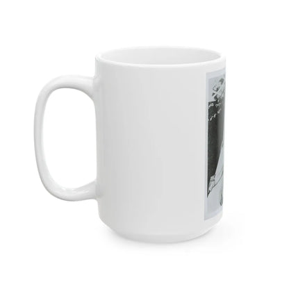 Terry Moore #712 - Vintage 1953 1-Piece B&W Full Body Swimsuit Cheesecake Photo as 8x10 (Vintage Female Icon) White Coffee Mug-Go Mug Yourself