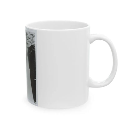 Terry Moore #712 - Vintage 1953 1-Piece B&W Full Body Swimsuit Cheesecake Photo as 8x10 (Vintage Female Icon) White Coffee Mug-Go Mug Yourself