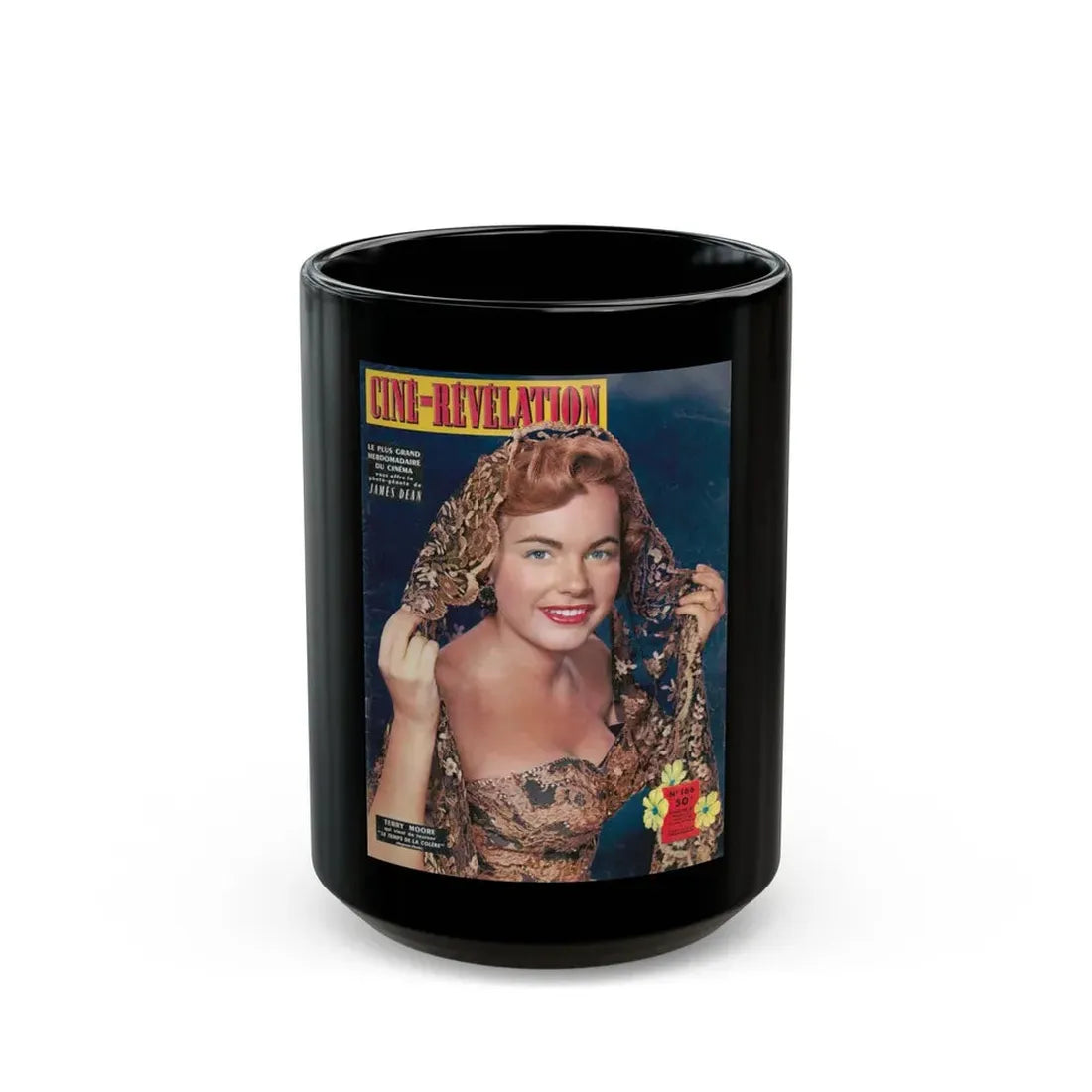 Terry Moore #713 - Mag. Cover (Vintage Female Icon) Black Coffee Mug 15oz - Go Mug Yourself