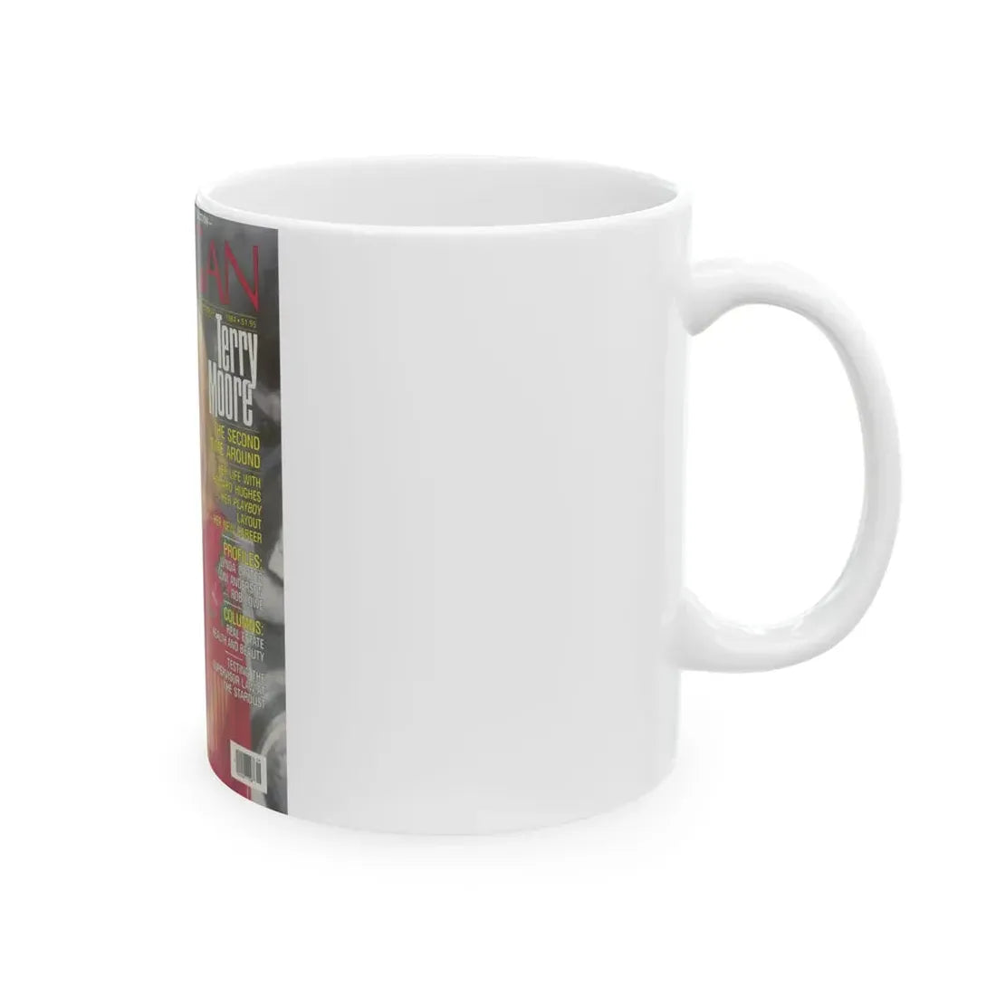 Terry Moore #717 - Las Vegan Mag. Cover Sept. '84 (Vintage Female Icon) White Coffee Mug - Go Mug Yourself