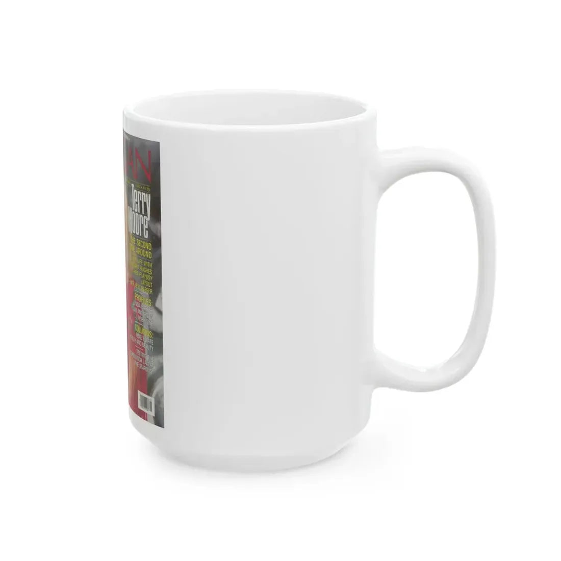 Terry Moore #717 - Las Vegan Mag. Cover Sept. '84 (Vintage Female Icon) White Coffee Mug - Go Mug Yourself