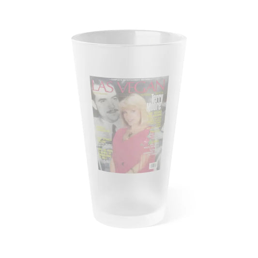 Terry Moore #717 - Las Vegan Mag. Cover Sept. '84 (Vintage Female Icon) Frosted Pint Glass 16oz-16oz-Frosted-Go Mug Yourself