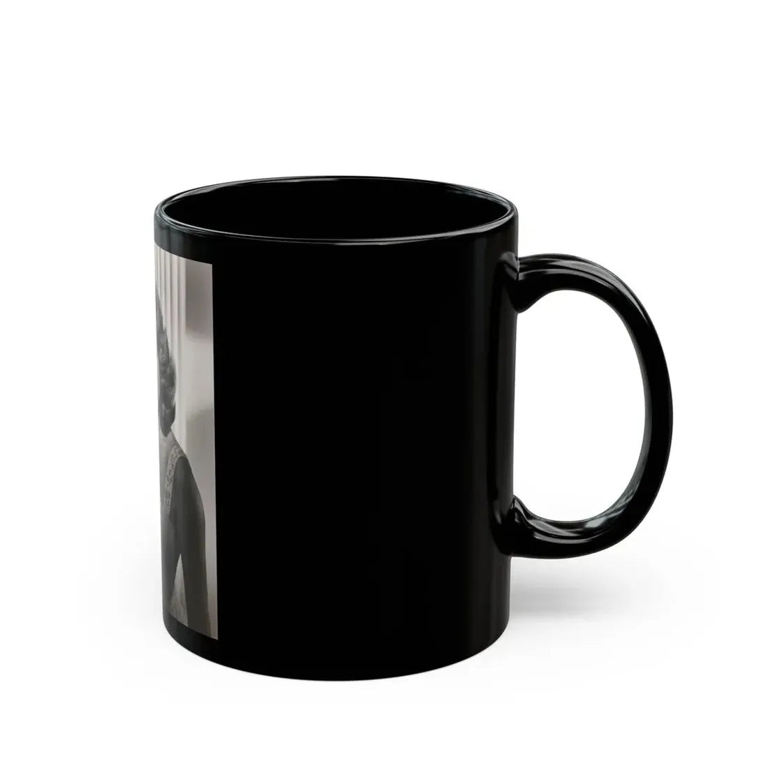 Terry Moore #718 - Head & Upper Body B&W Glamour Late 40's or 50's Vintage Photo1 (Vintage Female Icon) Black Coffee Mug - Go Mug Yourself
