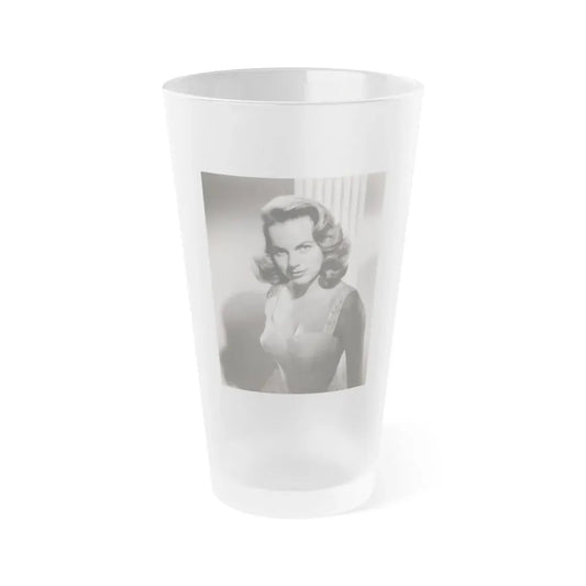 Terry Moore #718 - Head & Upper Body B&W Glamour Late 40's or 50's Vintage Photo1 (Vintage Female Icon) Frosted Pint Glass 16oz 16oz Frosted - Go Mug Yourself