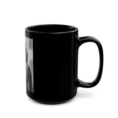 Terry Moore #718 - Head & Upper Body B&W Glamour Late 40's or 50's Vintage Photo1 (Vintage Female Icon) Black Coffee Mug-Go Mug Yourself