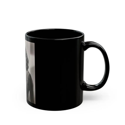 Terry Moore #718 - Head & Upper Body B&W Glamour Late 40's or 50's Vintage Photo1 (Vintage Female Icon) Black Coffee Mug-Go Mug Yourself