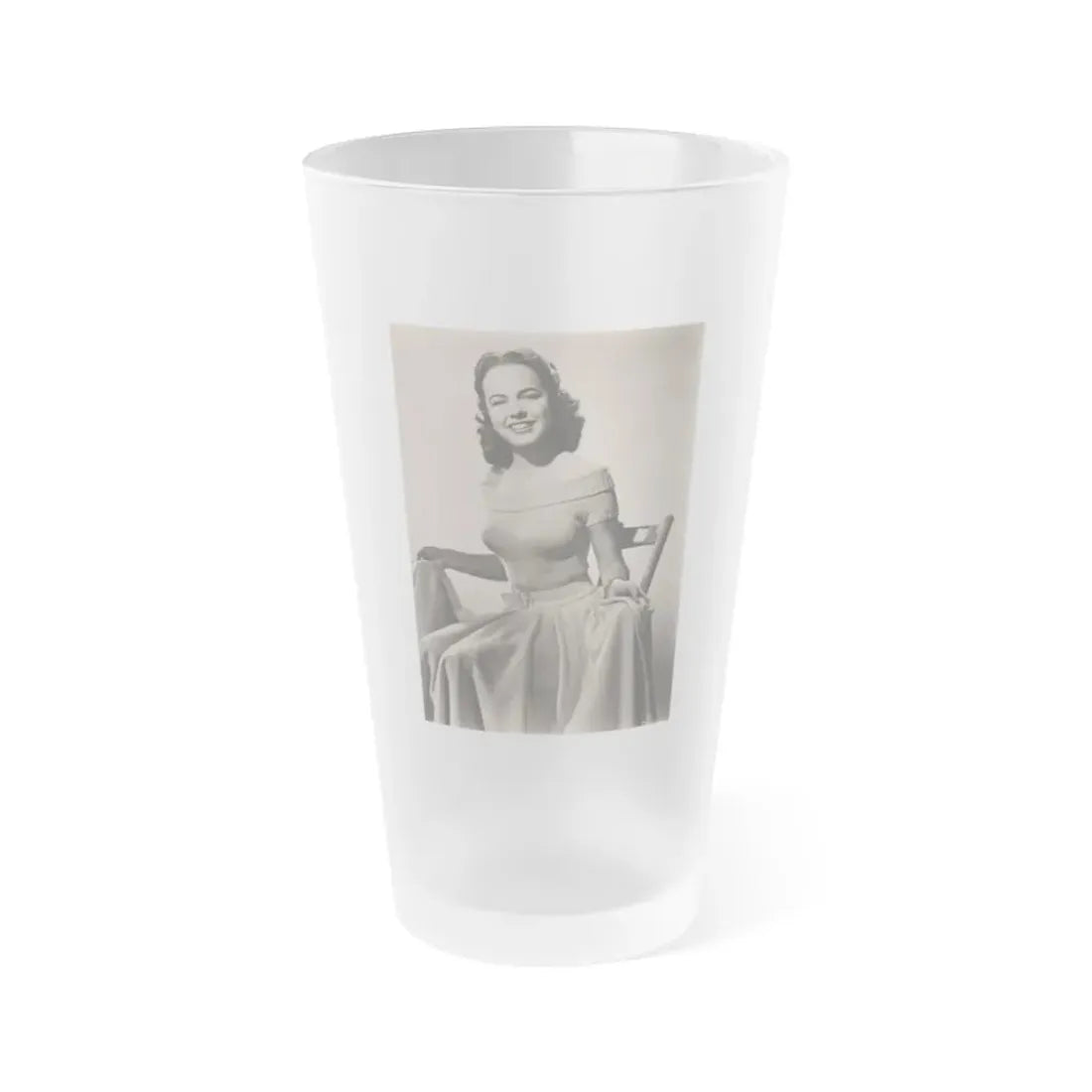 Terry Moore #719 - 7x9 Head & Glamour Upper Body & Waist Shot Circa Early 50's Vintage Photo (Vintage Female Icon) Frosted Pint Glass 16oz 16oz Frosted - Go Mug Yourself