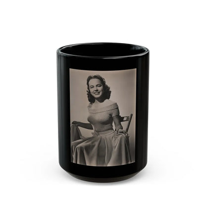 Terry Moore #719 - 7x9 Head & Glamour Upper Body & Waist Shot Circa Early 50's Vintage Photo (Vintage Female Icon) Black Coffee Mug-15oz-Go Mug Yourself