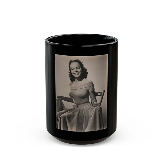 Terry Moore #719 - 7x9 Head & Glamour Upper Body & Waist Shot Circa Early 50's Vintage Photo (Vintage Female Icon) Black Coffee Mug-15oz-Go Mug Yourself