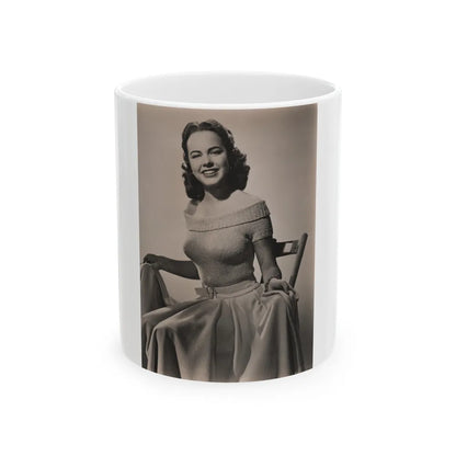 Terry Moore #719 - 7x9 Head & Glamour Upper Body & Waist Shot Circa Early 50's Vintage Photo (Vintage Female Icon) White Coffee Mug-11oz-Go Mug Yourself