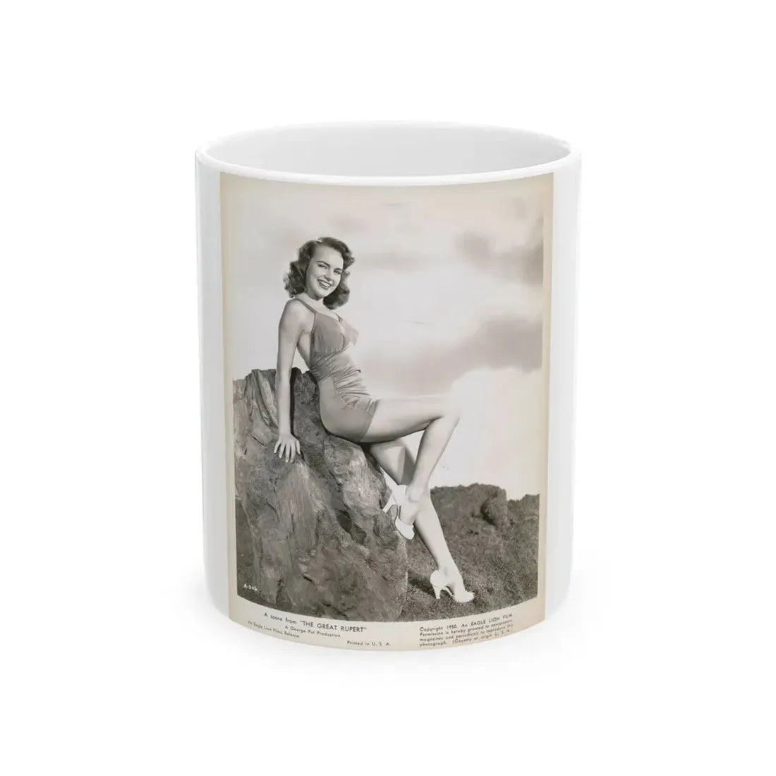 Terry Moore #721 (Vintage Female Icon) White Coffee Mug 11oz - Go Mug Yourself