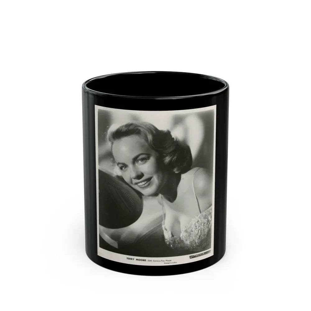 Terry Moore #722 (Vintage Female Icon) Black Coffee Mug-11oz-Go Mug Yourself