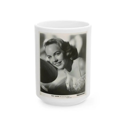 Terry Moore #722 (Vintage Female Icon) White Coffee Mug 15oz - Go Mug Yourself