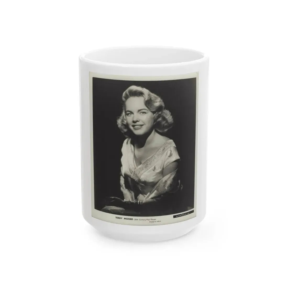 Terry Moore #723 (Vintage Female Icon) White Coffee Mug 15oz - Go Mug Yourself