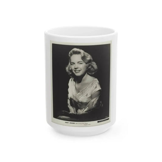 Terry Moore #723 (Vintage Female Icon) White Coffee Mug 15oz - Go Mug Yourself