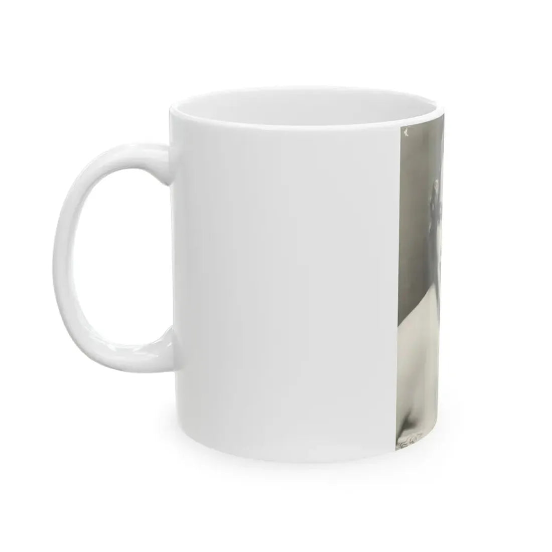 Terry Moore #724 - Head & Upper Body B&W Glamour 50's Vintage Photo (Vintage Female Icon) White Coffee Mug - Go Mug Yourself