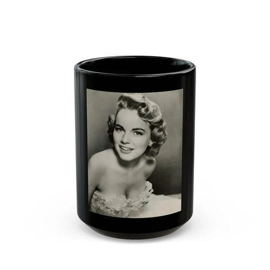 Terry Moore #724 - Head & Upper Body B&W Glamour 50's Vintage Photo1 (Vintage Female Icon) Black Coffee Mug 15oz - Go Mug Yourself