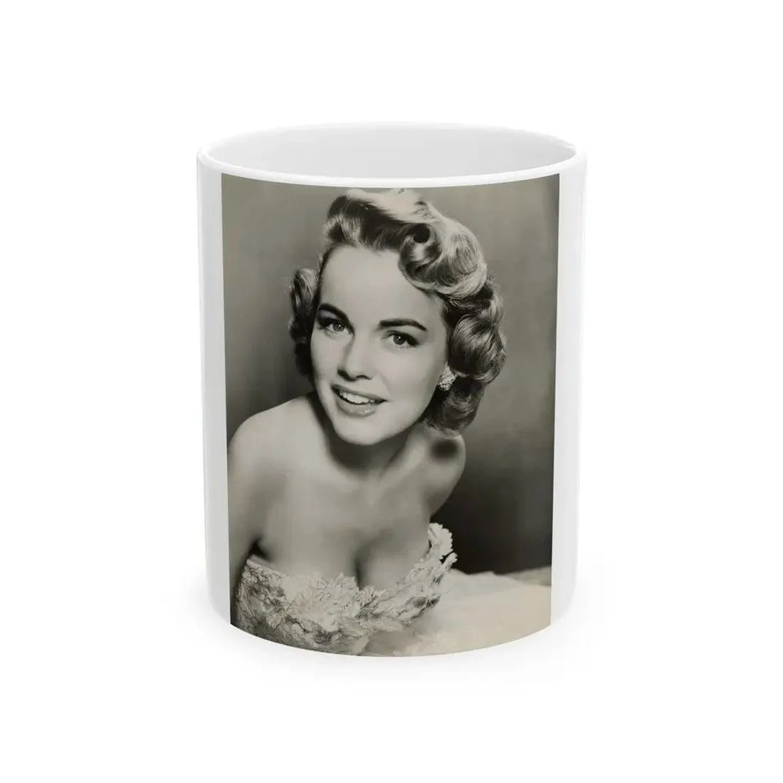 Terry Moore #724 - Head & Upper Body B&W Glamour 50's Vintage Photo1 (Vintage Female Icon) White Coffee Mug 11oz - Go Mug Yourself