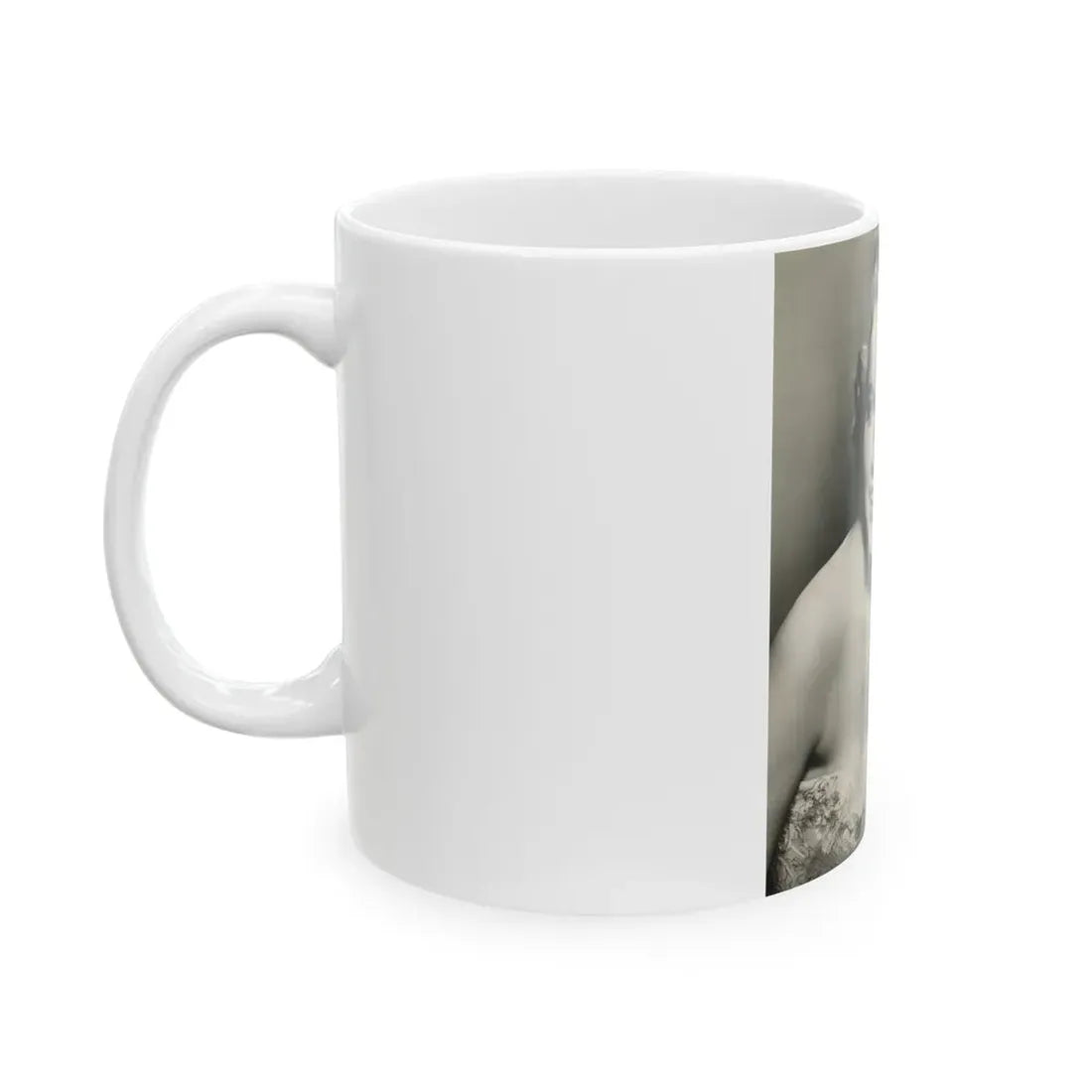 Terry Moore #724 - Head & Upper Body B&W Glamour 50's Vintage Photo1 (Vintage Female Icon) White Coffee Mug - Go Mug Yourself