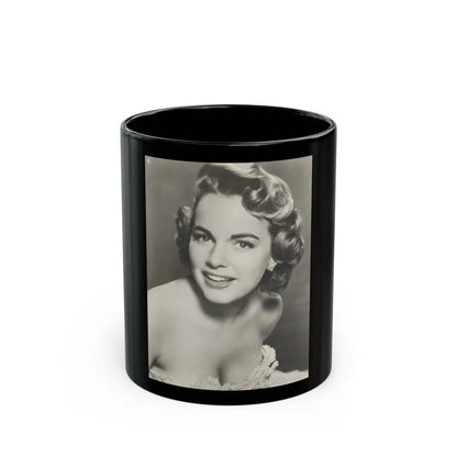 Terry Moore #724 - Head & Upper Body B&W Glamour 50's Vintage Photo (Vintage Female Icon) Black Coffee Mug-11oz-Go Mug Yourself