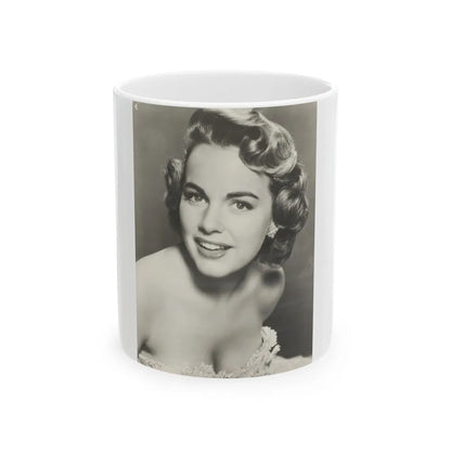 Terry Moore #724 - Head & Upper Body B&W Glamour 50's Vintage Photo (Vintage Female Icon) White Coffee Mug-11oz-Go Mug Yourself