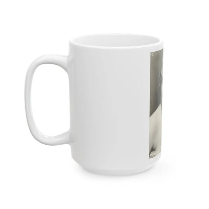 Terry Moore #724 - Head & Upper Body B&W Glamour 50's Vintage Photo (Vintage Female Icon) White Coffee Mug-Go Mug Yourself