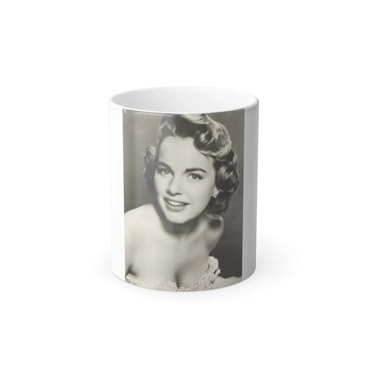 Terry Moore #724 - Head & Upper Body B&W Glamour 50's Vintage Photo (Vintage Female Icons) Color Changing Mug 11oz-11oz-Go Mug Yourself