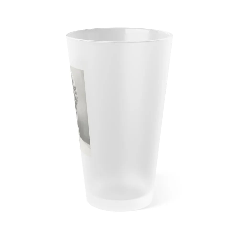 Terry Moore #724 - Head & Upper Body B&W Glamour 50's Vintage Photo1 (Vintage Female Icon) Frosted Pint Glass 16oz-Go Mug Yourself