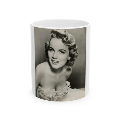 Terry Moore #724 - Head & Upper Body B&W Glamour 50's Vintage Photo1 (Vintage Female Icon) White Coffee Mug-11oz-Go Mug Yourself