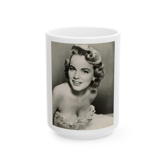 Terry Moore #724 - Head & Upper Body B&W Glamour 50's Vintage Photo1 (Vintage Female Icon) White Coffee Mug-15oz-Go Mug Yourself