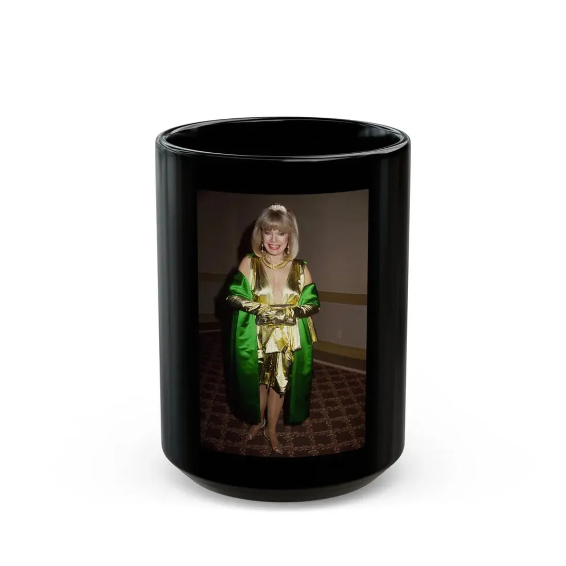 Terry Moore #729 (Vintage Female Icon) Black Coffee Mug 15oz - Go Mug Yourself