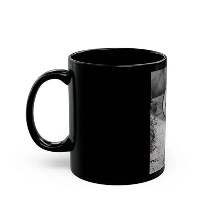 Terry Moore #732 - 8x10 1953 B&W Two Piece Full Body Swimsuit Barefoot Cheesecake Photo from 20th Century Fox Photo Shoot1 (Vintage Female Icon) Black Coffee Mug - Go Mug Yourself