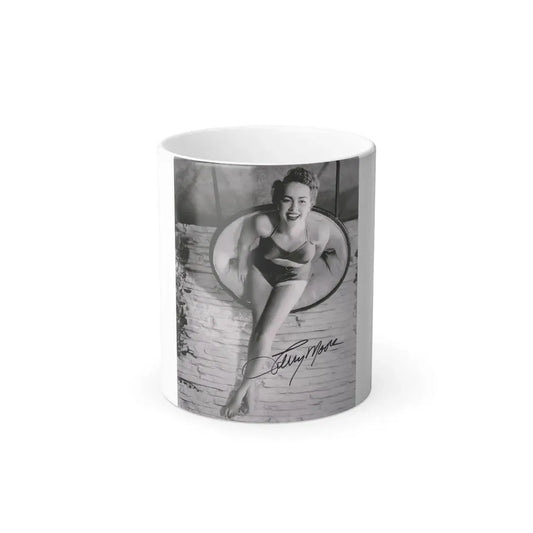 Terry Moore #732 - 8x10 1953 B&W Two Piece Full Body Swimsuit Barefoot Cheesecake Photo from 20th Century Fox Photo Shoot1 (Vintage Female Icon) Color Changing Mug 11oz Default Title 11oz - Go Mug Yourself